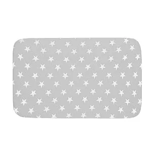 Lilly and Ben Changing Mat Cover Terry Towelling - Baby Soft - Thick - Absorbant - Set of 2 - Grey Stars SLIM. Without edges Grey Star - changing pad cover front