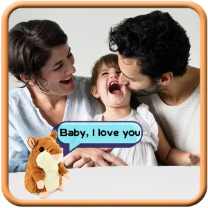 Qwifyu Talking Hamster Interactive Stuffed Plush Animal Toy Cute Sound Effects with Repeats Your Said Voice Best Buddy for Kids Gift Age 3+ (Brown) - product information 3