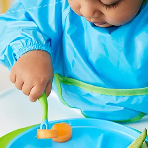 Toddler Cutlery Set with Uniquely Shaped Fork and Spoon (Banana Split) - easy for kids