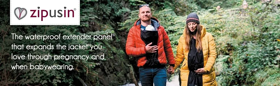 Zip Us In Maternity Jacket Expander Panel - Coat Extender to Expand Your own Jacket Through Pregnancy and for Babywearing with a Carrier One Size Single Vislon Panel - Zip Length (65cm) - zipusin Zip Us In jacket expander panel extent your coat maternity pregnancy Babywearing