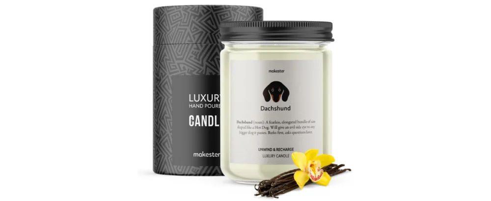 German Pointer Candle - 220g Soy Wax with Madagascan Vanilla Jasmine & Sugared Almond - German Pointer Gift - Dog Lover Candles by Makester - Dog Candle