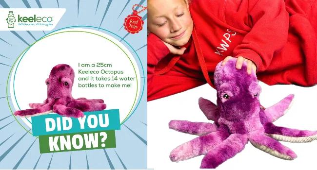 Deluxe Paws Plush Cuddly Soft Eco Toys 100% Recycled (Tiger) - octopus