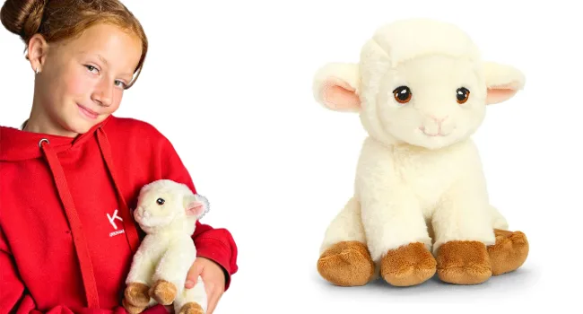 Deluxe Paws Plush Cuddly Soft Eco Toys 100% Recycled (Wolf) - kee sheep