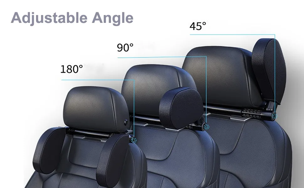 SANON Car Seat Headrest Pillow Adjustable U shaped Car Headrest Pillow Car Neck Support Sleeping Pillow for Adults Red - car headrest