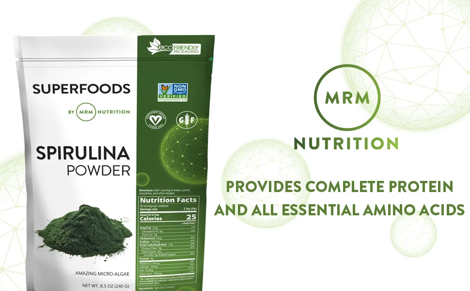 MRM Raw Spirulina Powder 8.5 oz (240 g) - MRM Nutrition