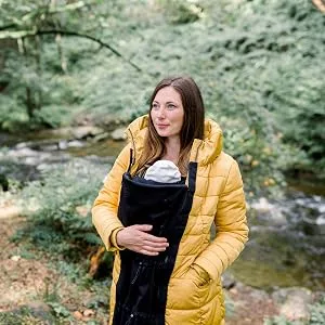 Zip Us In Maternity Jacket Expander Panel - Coat Extender to Expand Your own Jacket Through Pregnancy and for Babywearing with a Carrier One Size Single Coil Panel - Zip Length (65cm) - Babywearing jacket