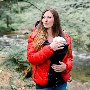 Zip Us In Maternity Jacket Expander Panel - Coat Extender to Expand Your own Jacket Through Pregnancy and for Babywearing with a Carrier One Size Single Coil Panel - Zip Length (65cm) - Babywearing jacket panel