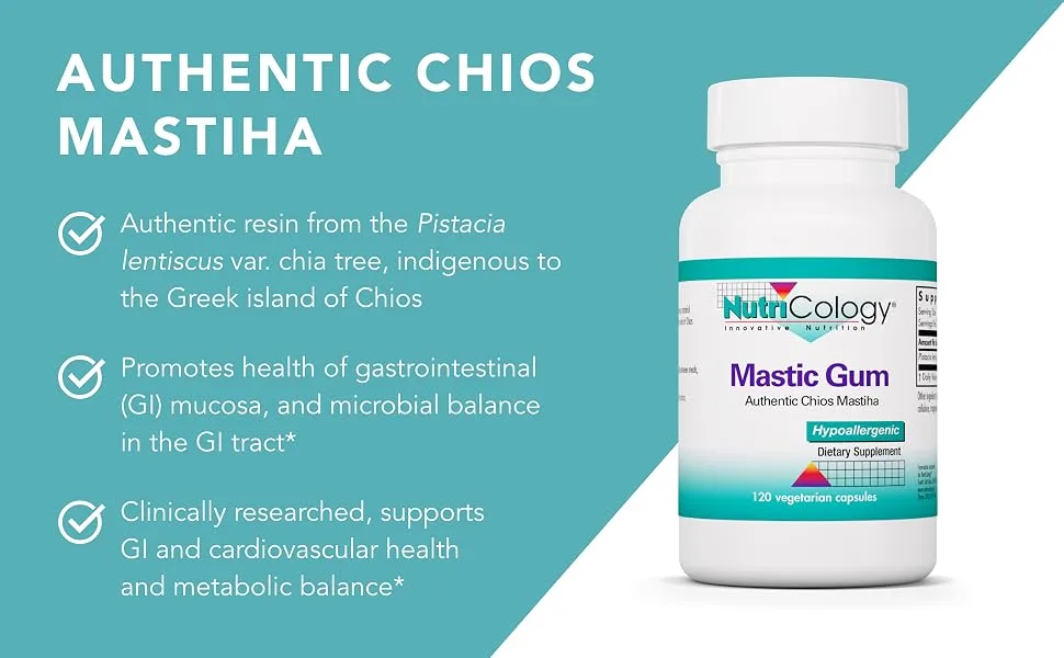 Nutricology Mastic Gum 120 Vegetarian Capsules - Nutricology 53660