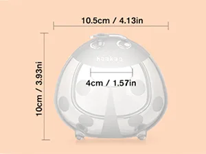 haakaa Ladybug Breast Milk Collector Breast Shells Milk Saver Nursing Cups for Large Milk Supply Replace Disposable Breast Pads Reusable & Wearable (150ml 1 Pc) Clear 150ml*1 - haakaa