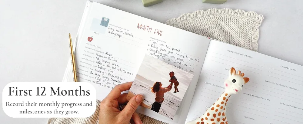 Pregnancy Journal and Memory Book Gift Pregnancy Diary for Expecting New Mums - Includes Calendar Scrapbook Checklist and Organiser (Adventure) - first 12 months