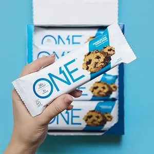 One Brands One Bar Chocolate Chip Cookie Dough 12 Bars 2.12 oz (60 g) Each - ONE, ONE Bar, Protein Bar, Snack Bar