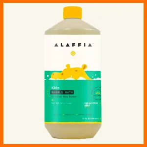 Alaffia Kids Bubble Bath Eucalyptus Mint 32 fl oz (950 ml) - mint