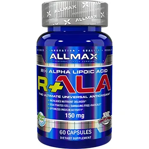 ALLMAX Nutrition R+ALA 60 Capsules - r-ala alpha lipoic acid supplement allmax nutrition