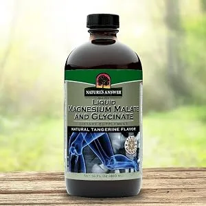Nature's Answer Liquid Magnesium Malate and Glycinate Tangerine Flavor 16 fl oz (480 ml) - Nature