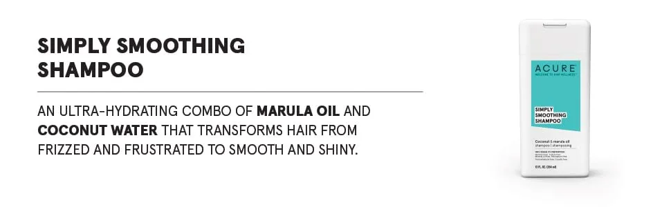 Acure Simply Smoothing Shampoo Coconut & Marula Oil 12 fl oz (354 ml) - Acure