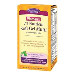 Nature's Secret Women's 73 Nutrient Soft-Gel Multi with Omega-3 Oils 60 Liquid Soft-Gels - womens 73 nutrient soft gel multi