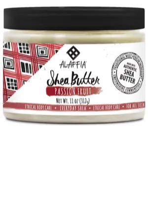 Alaffia Pure Unrefined Shea Butter Unscented 11 oz (312 g) - SHEA BUTTER-PASSION FRUIT