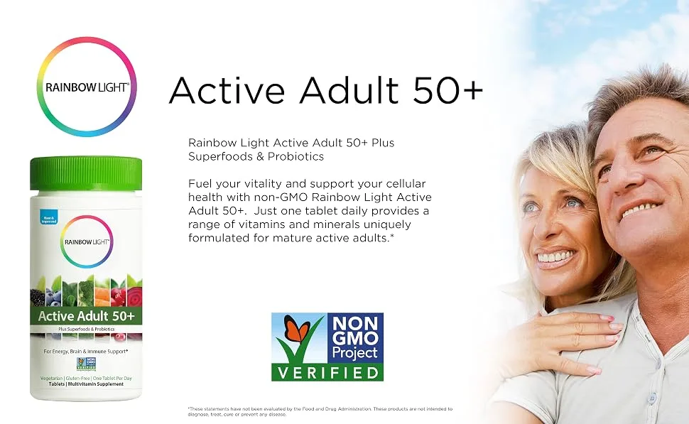 Rainbow Light Active Adult 50+ 180 Tablets - product information 1