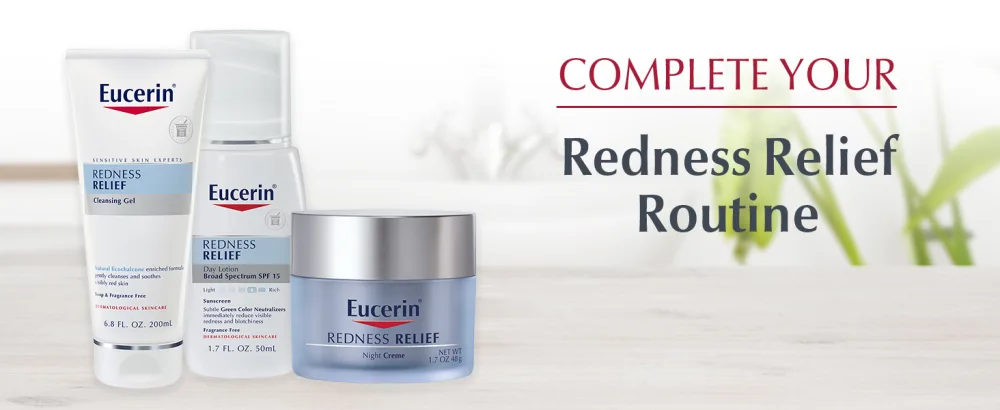 Eucerin Redness Relief Cleansing Gel Fragrance Free 6.8 fl oz (200 ml) - redness relief, eucerin, eucerin cleanser, eucerin lotion, eucerin night cream, sensitive skin