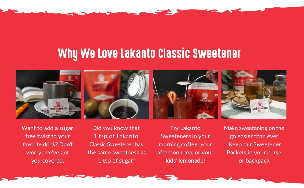 Lakanto Monkfruit Sweetener Classic 3.17 oz (90 g) - sweetener, drinks, sugar replacement, sugar substitute