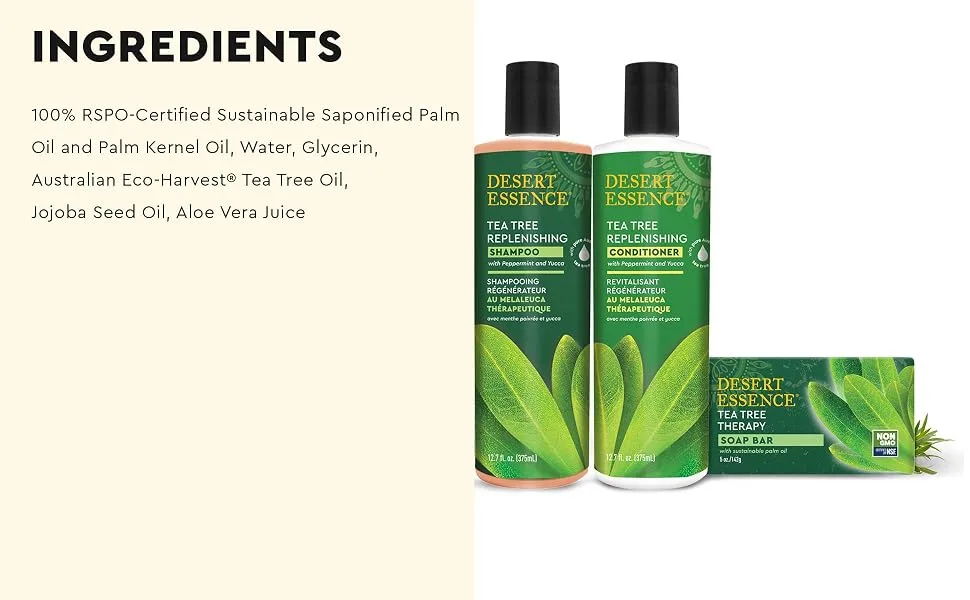 Desert Essence Cleansing Bar Tea Tree Therapy 5 oz (142 g) - Tea Tree Soap bar pairings,Tea Tree Soap Collection