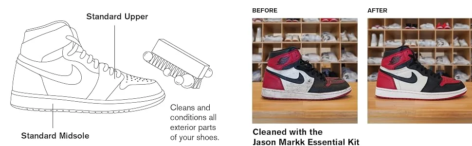 Jason Markk Unisex Premium Shoe Cleaning Kit Repellent Brush for Sneakers One Size - essential.9
