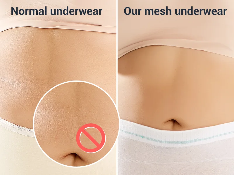 HANSILK Maternity Knickers Disposable Postpartum Underwear Breathable & Stretchable Maternity Pants for Maternity/C-Section Recovery/Incontinence/Travel L White 3pcs - Disposable Maternity Knickers