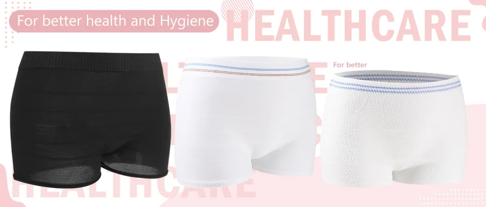 HANSILK Maternity Knickers Disposable Postpartum Underwear Breathable & Stretchable Maternity Pants for Maternity/C-Section Recovery/Incontinence/Travel L White 3pcs - product information 1
