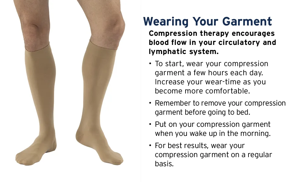 JOBST Relief Knee High Compression Socks Closed Toe - Black -  Medium - Pack of 1 - stockings compression medium knee high relief hose medical support sport open toe sock closed thigh
