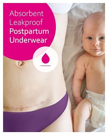 Intimate Portal Maternity Knickers | Pregnancy Postpartum Underwear | Foldable Under Bump Pants 14 6-pk Epitome - Absorbent Leakproof Postpartum Panties