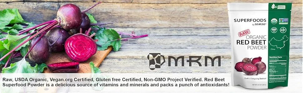 MRM Raw Organic Red Beet Powder 8.5 oz (240 g) - product information 1