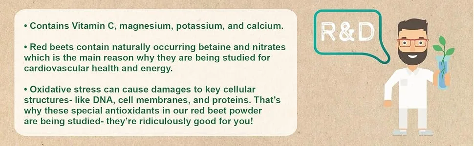 MRM Raw Organic Red Beet Powder 8.5 oz (240 g) - product information 4