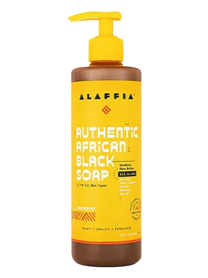 Alaffia Authentic African Black Soap Unscented 16 fl oz (476 ml) - product information 3