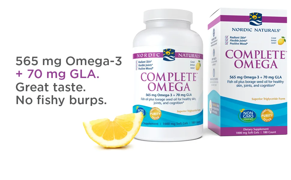 Nordic Naturals Complete Omega Lemon 1000 mg 180 Soft Gels - Complete Omega