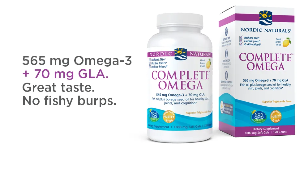 Nordic Naturals Complete Omega Lemon 1000 mg 120 Soft Gels - Complete Omega