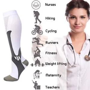 Compression Socks (3 Pairs) for Men Circulation 20-30 mmhg Medical Compression Stockings Women Nursing Black XXL - product information 4