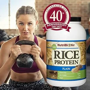 NutriBiotic Raw Rice Protein Plain 3 lbs (1.36 kg) - Rice Protein - Plain - 151 - image