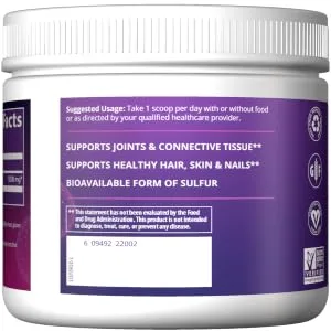 MRM MSM Crystals 1000 mg 7.05 oz (200 g) - product information 5