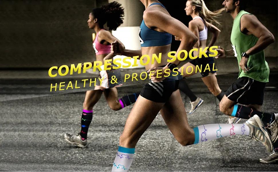 Compression Socks for Men & Women 7 Pairs Circulation 15-20 mmHg-Best support for Athletic Nurse Medical Running S-M Multicolor-1 - product information 3