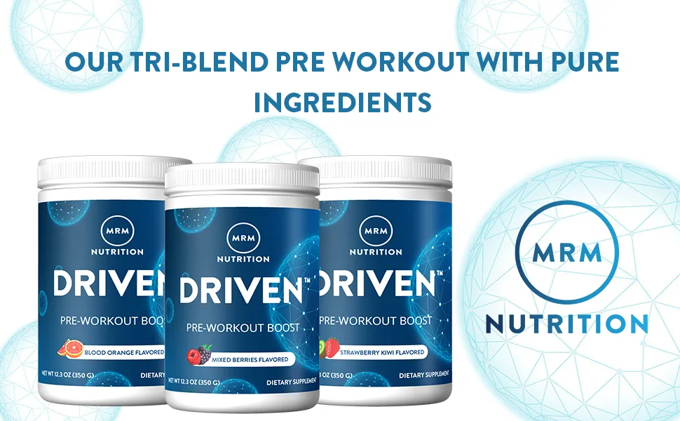 MRM Driven Pre-Workout Boost Mixed Berries 12.3 oz (350 g) - MRM Nutrition