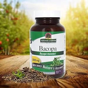 Nature's Answer Bacopa 500 mg 90 Vegetarian Capsules - Bacopa Standardized Vegetarian Capsules