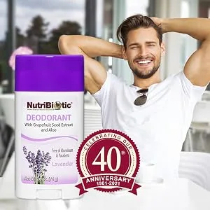NutriBiotic Deodorant Lavender 2.6 oz (75 g) - Lavender Deodorant - Image