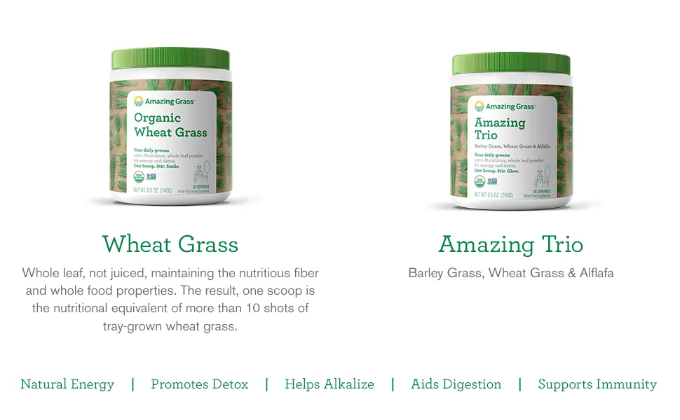 Amazing Grass Organic Wheat Grass Tablets 200 Tablets - Description