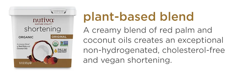 Nutiva Organic Shortening Original Red Palm and Coconut Oils 15 oz (425 g) - product information 2