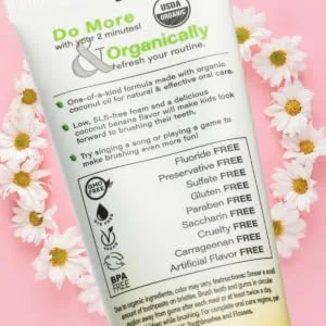 RADIUS USDA Organic Children's Coconut Toothpaste Coconut Banana 6 Months + 1.7 oz (48 g) - ingridients