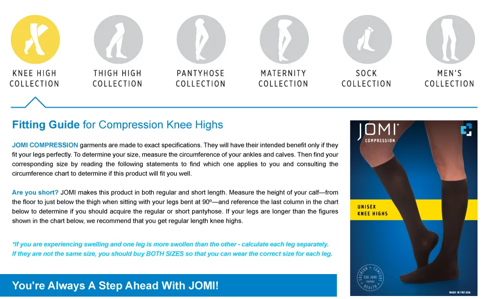 Jomi Compression Knee High Stockings Collection 20-30mmHg Surgical Weight Closed Toe 220 Small Black - jomi knee high compression stockings 20-30 15-20 30-40 8-15 mmhg women socks hose tights toe less