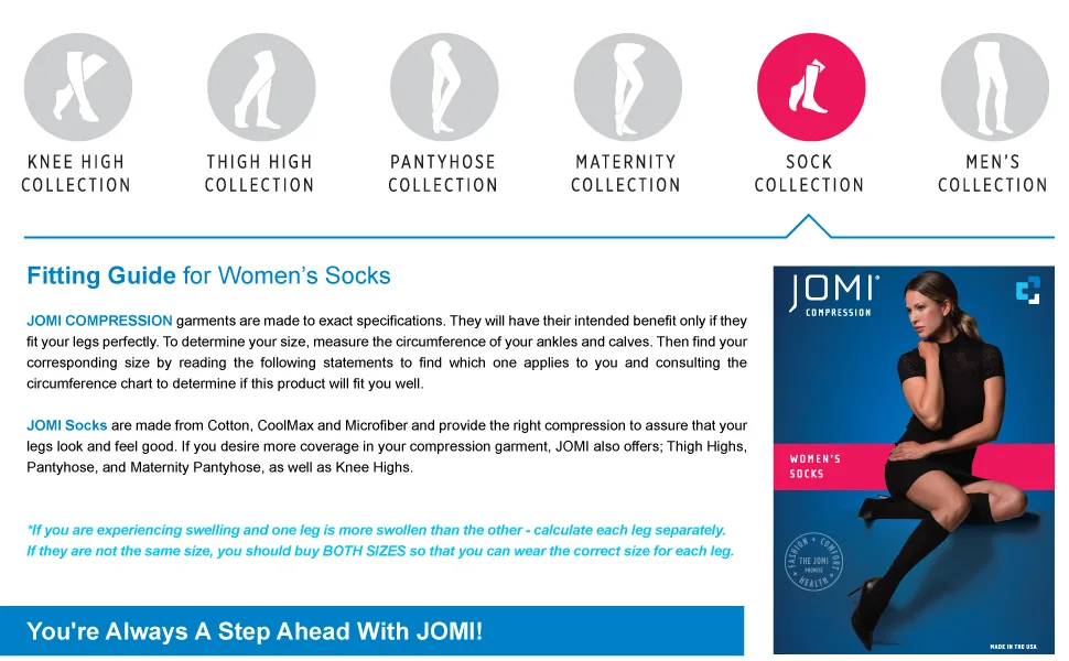 JOMI COMPRESSION Socks Women Collection 15-20mmHg Microfiber 116 Medium Grey - jomi knee high compression stockings 20-30 15-20 30-40 8-15 mmhg women socks hose tights toe less