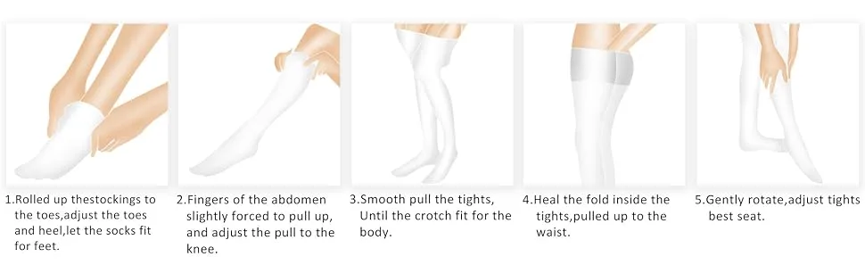 + MD Women's Tights Compression Stockings 15-20 mmHg Compression Stockings Winter Elastic Stockings Black S-M - product information 3