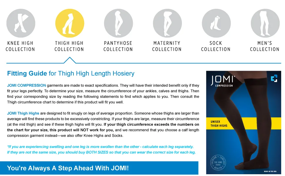 Jomi Compression Thigh High Stockings Collection 30-40mmHg Sheer Open Toe 345 Small Black - jomi thigh high compression stockings 20-30 15-20 30-40 8-15 mmhg women socks hose tights toe less