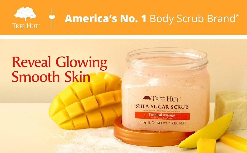Tree Hut Shea Sugar Scrub Tropical Mango 18 oz (510 g) - Tree Hut Shea Sugar Scrub Tropical Mango